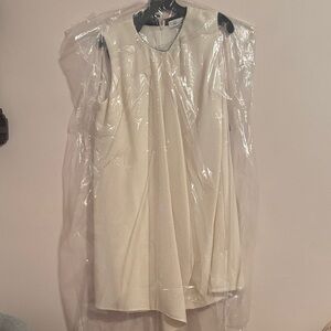 Oscar de la Renta Cream Sleeveless Dress